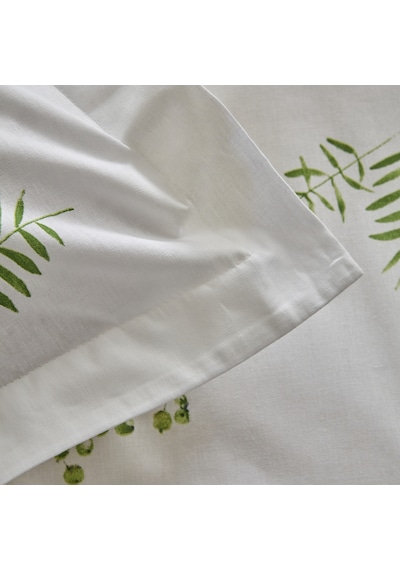 Karaca Home Herbal %100 Pamuk Çift Kişilik Nevresim Pike Set Beyaz
