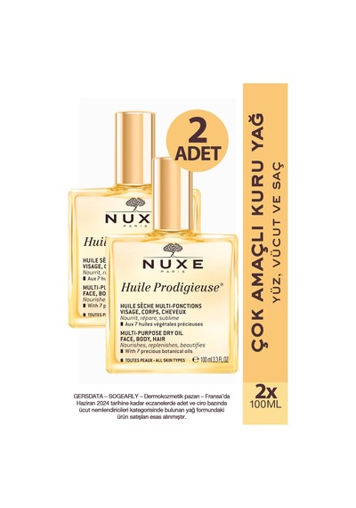 Nuxe Huile Prodigieuse Çok Amaçlı Kuru Yağ 100 Ml 2 Adet