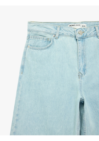 Koton Pamuklu Paça Detaylı Rahat Kalıp Denim Bermuda Jort Açık İndigo 6sal40311md Koton Pamuklu Paça Detaylı Rahat Kalıp Denim Bermuda Jort Açık İndigo 6sal40311md