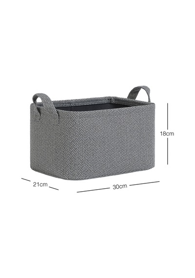 Ocean Home Textile Antrasit Renk Dokulu Kumaş Sepet 30 x 21 x 18 cm