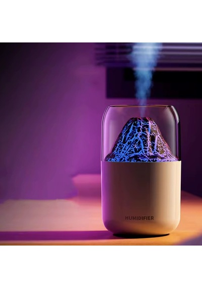 Volcano Ultrasonik Hava Nemlendirici 300ml Usb Şarjlı, Sessiz Aromaterapi Soğuk Buhar Difüzör