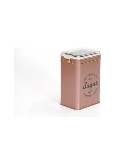 Sn Sugar Rose Desenli Kilitli Kapaklı Dikdörtgen Metal Saklama Kabı, 7.5 X 10 X 15 Cm, 1 Lt Çok Renkli