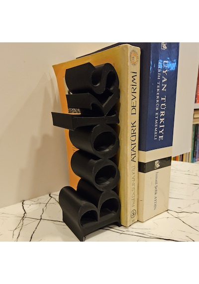 Kitap Tutucu Books Yazılı 3d -siyah