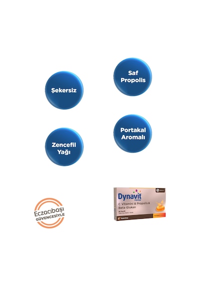 Dynavit Herbal Vitamin C Propolis Beta Glukan Pastil 16 Pastil