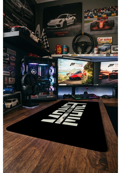 Money Siyah Minimal Tasarım 40x90 Cm Oyuncu Mousepad Kaymaz Taban Büyük Boy Mousepad