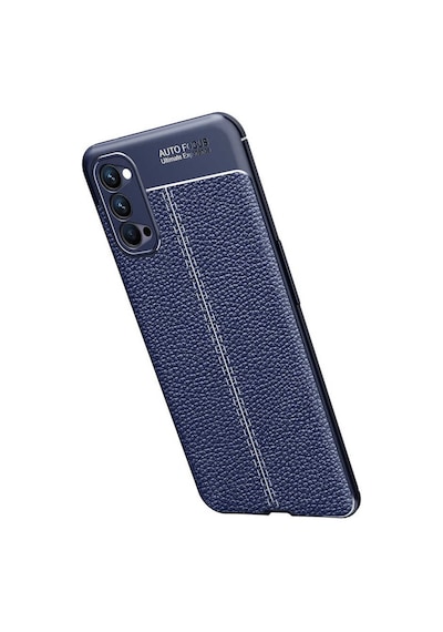 Oppo Reno 4 Kilif Tam Korumali Deri Görünümlü Silikon Kapak 463562317