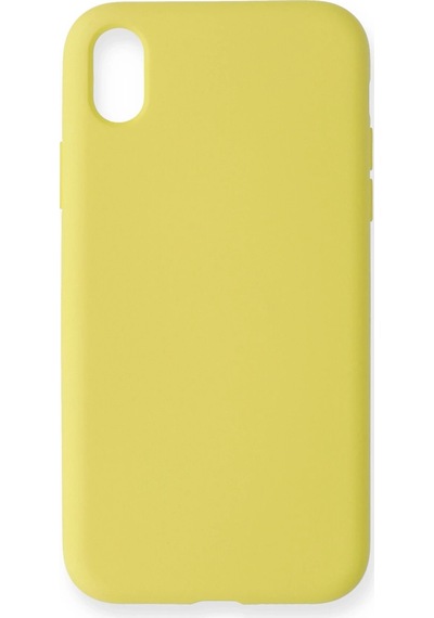 Cosmotex Newface Apple iPhone Uyumlu  Xr Kılıf Nano İçi Kadife Silikon - Sarı