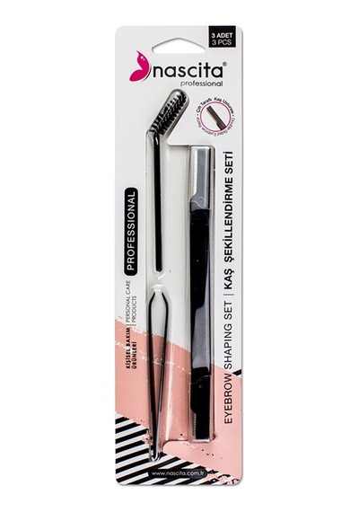 Nascita 3'lü Set Maskara Fırçası,cımbız,razor - 6 Adet Tarı