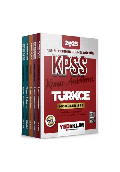 Yediiklim Yayınları 2025 Kpss Genel Yetenek Genel Kültür Konu Anlatımlı Modüler Set