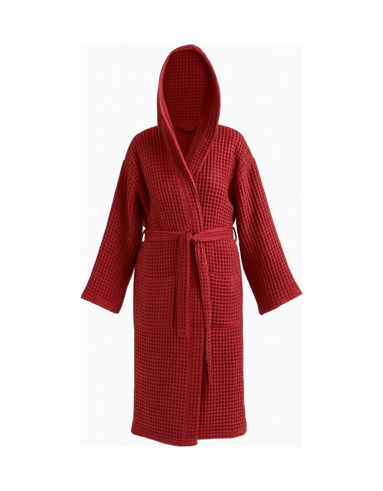 Bordo Waffle Gofre Bornoz Çok Renkli