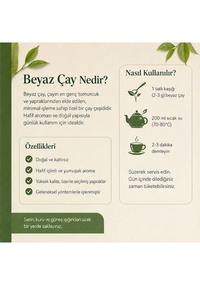 Beyaz Çay Bitki Çayı - 500 Gr