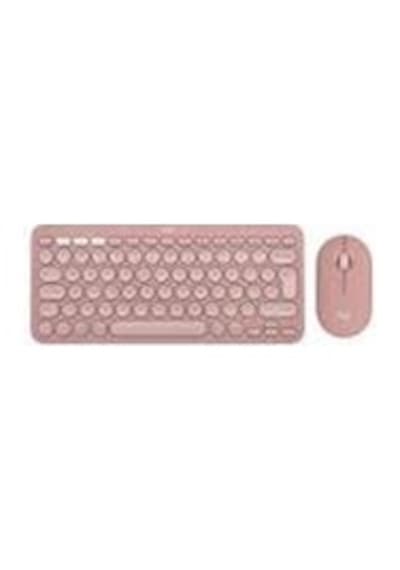 Logitech 920-012247 Pebble 2 Combo Pembe Kablosuz Klavye Mouse Seti Lazer