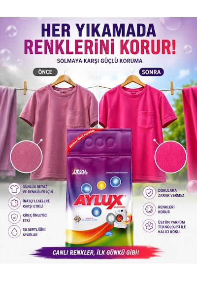 Toz Deterjanı Beyazlar & Renkliler 9 Kg Sık Yıkananlar