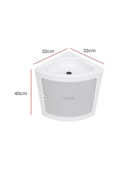 Shuıvan Karavan Banyo Lavabo Ve Dolap Seti 32x32x40cm-1952
