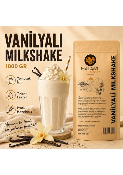 Malawı Coffee Vanilyalı Milkshake 1000gr 1 KG