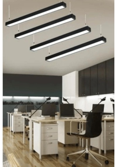 Cata Ct 9080 50w Sıva Üstü Linear Armatür 6400k Beyaz Işık Siyah