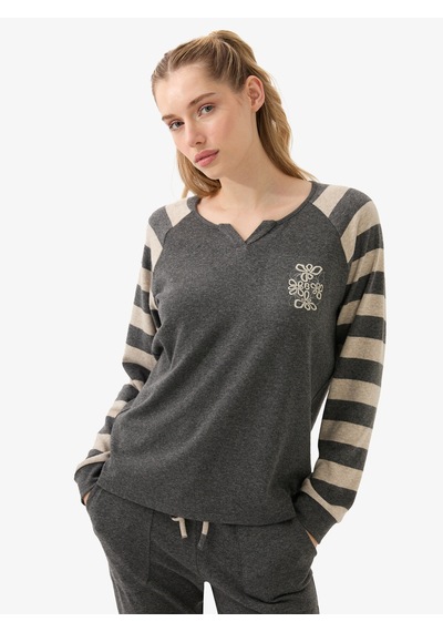 Blackspade Kadın Termal Pijama Üstü 51973 - Antrasit