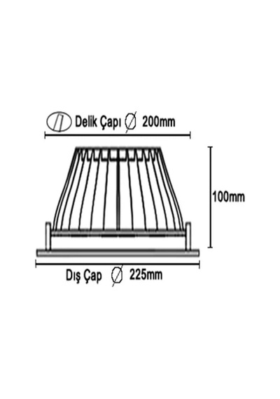 Tekwat Sıva Altı Cob Led 60 Watt 5700 Kelvin Beyaz Diğer