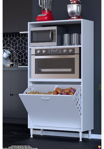 Nixa 70 Cm Çok Amaçlı Mutfak Banyo Kiler Dolabı - Sepetli Mikrodalga Ve Fırın Bölmeli 70x150x32 Cm Beyaz Nixa 70 Cm Çok Amaçlı Mutfak Banyo Kiler Dolabı - Sepetli Mikrodalga Ve Fırın Bölmeli 70x150x32 Cm Beyaz