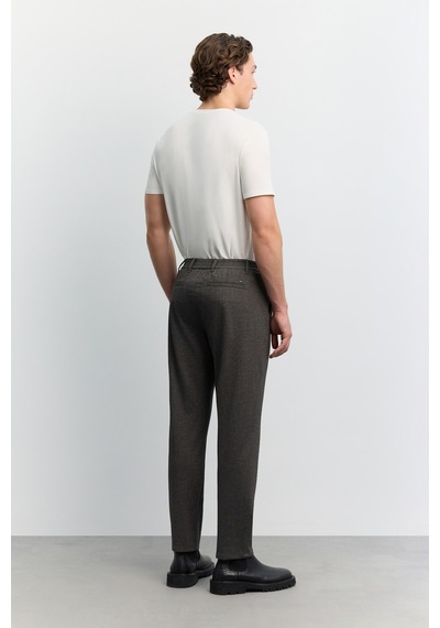 Avva Erkek Kahverengi Klasik Bel Yanı Lastikli Soft Touch Relaxed Fit Pantolon A62y3068 Kahve