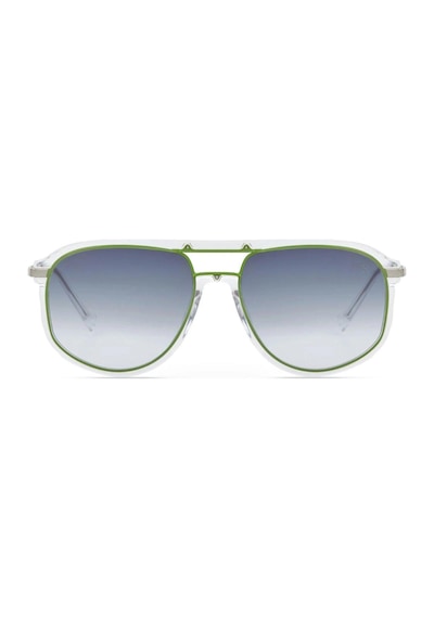Hermossa Hm1714 C3 57 Unisex Geometrik Şeffaf Kemik Güneş Gözlüğü Şeffaf