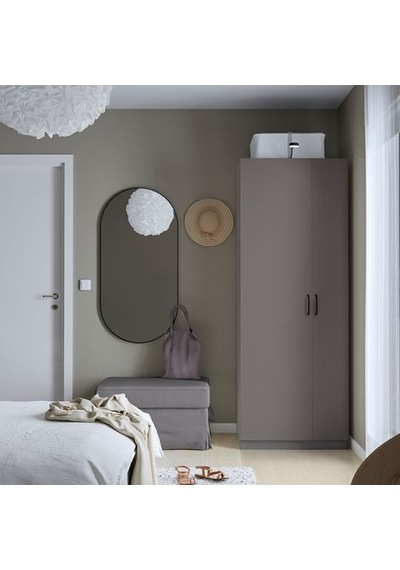 Ikea Forsand Gardırop Kapağı, Koyu Gri, 25x195 Cm, Menteşesiz