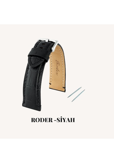 R4137s Roder Deri Kayış - Siyah - 22mm Şeffaf