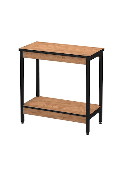 Akvaryum Sehpası Yan Sehpa Metal Ayaklı Sehpa 80 X 40 Cm Çam Çam