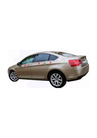Citroen C5 Krom Cam Çıtası 2008 ve Sonrası 6 Parç Paslanmz Çelik