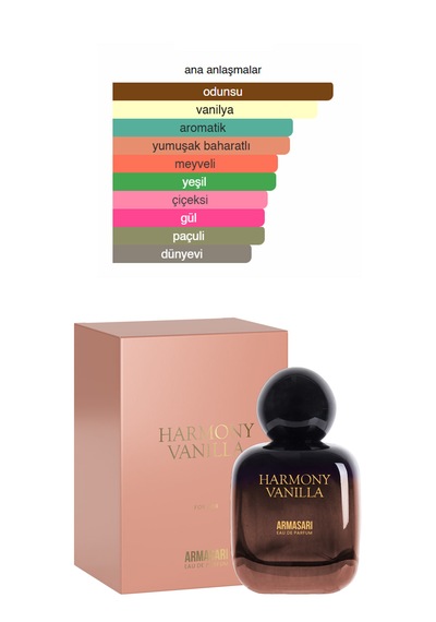 Armasari Harmony Vanilla Edp Kalıcı Kadın Parfüm 100ml Meyveli Cassis, Gül, Paçuli, Vanilya Vanilya