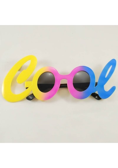 Cool Yazılı Rengarenk Parti Gözlüğü 21x8 Cm