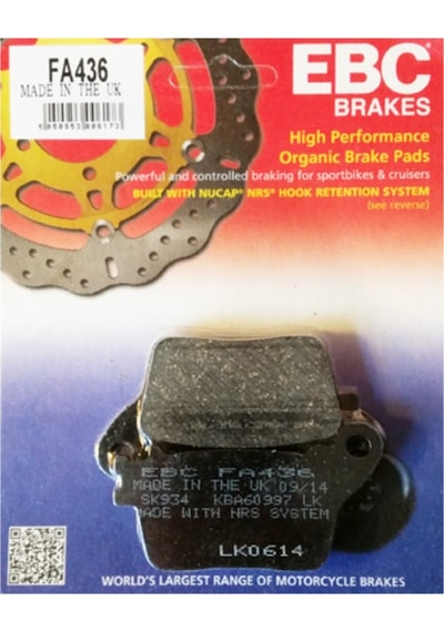 Honda Cbr 1000 Rr Sp Arka Fren Balatası Ebc Fa436 Balata