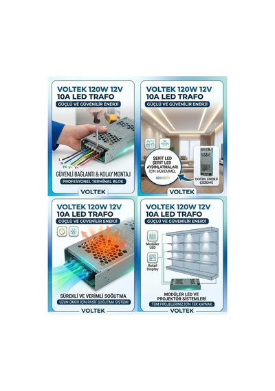 Enerji Aydınlatma / Trafo 10 Amper Slim 12v