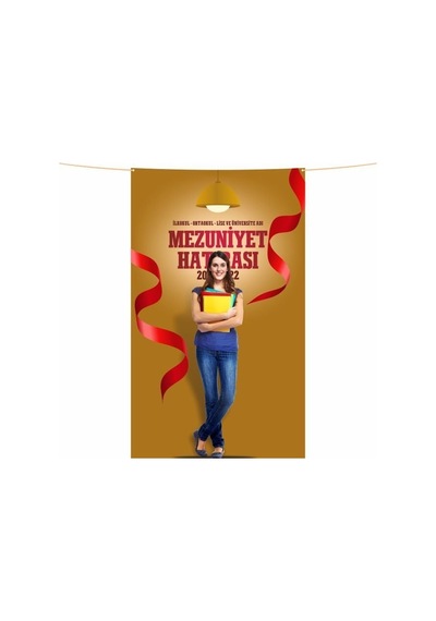 Mezuniyet Hatırası Pankartı-13- 150x250 Cm Tek Ebat