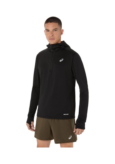 Asics Road Wınter Ls Hoodıe Erkek Siyah Beyaz Sweatshirt 2011d359-001