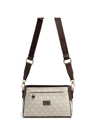 Silver Polo Sp1273 Kadın Çapraz Çanta Monogram Taş-kahve