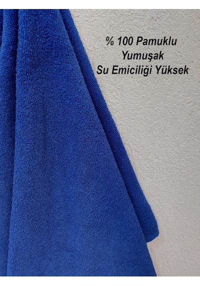 12'li Royal Mavi Kuaför Berber Havlusu 50 x 90 CM Profesyonel Saç Havlusu Ekonomik Set