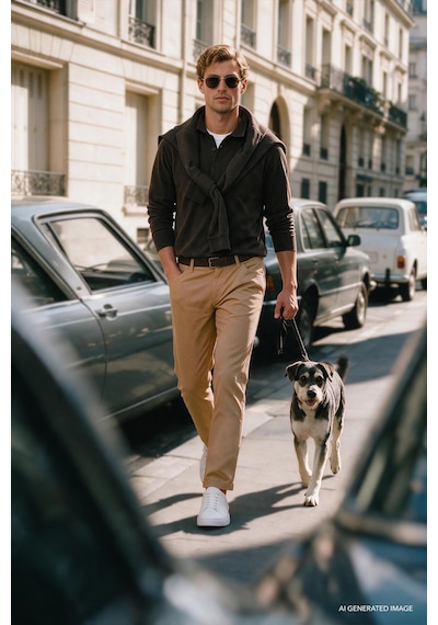 Ac&Co / Altınyıldız Classics Slim Fit Dar Kesim Pamuklu Chino Erkek Pantolon - Camel
