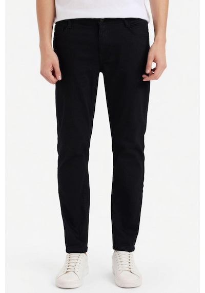 Defacto Pedro Slim Fit Dar Kalıp Normal Bel Dar Paça Jean Pantolon S2711az26spnm40 Siyah-nm40