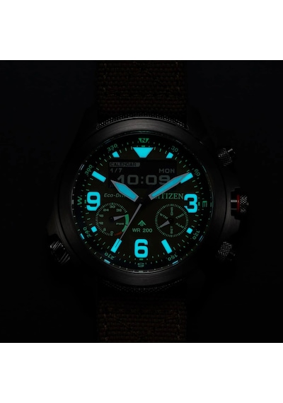 Citizen Eco-drive Promster Land Jv1005-02w Erkek Kol Saati Yeşil