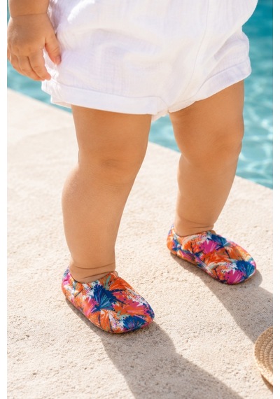 Muggo Baby Kaymaz Tabanlı Unisex Bebek Çocuk Deniz Ayakkabısı Ve Havuz Patiği Pudra