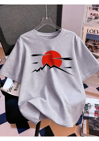 Noıssey Urban Pop Graphic Kadın Tişört Koleksiyonukod 5143 Gri