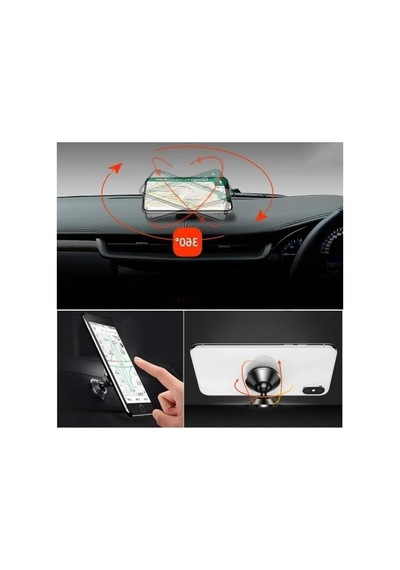 360 Derece Dönen Mıknatıslı Araç İçi Telefon Tutucu