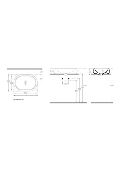 İsvea - Sentimenti Dolap Uyumlu Lavabo Beyaz 60 Cm Dekorsuz - 10sm65060sv Beyaz