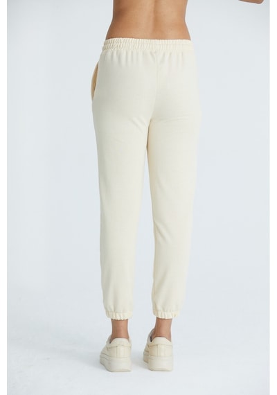 Twenty3 Kadın Basic 2 İplik Likralı Regular Fit Paçası Lastikli Bej