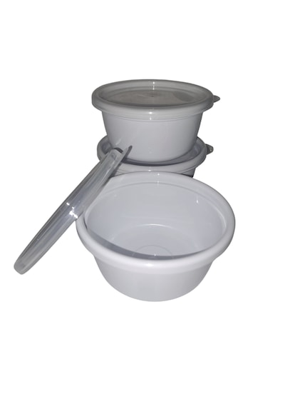Tick Tock Hava Sızdırmaz Saklama Kabı Beyaz 3'lü Set 3 x 250 ML Beyaz