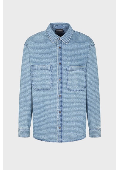 Emporio Armani Erkek Gömlek Em003694 Af19756 Mb001 Mavi MAVİ