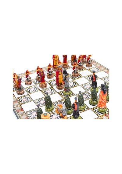 Boyaması - 55 - Satranç Camelot Ortaçağ Sedef36cam - Muratech - - Sedef36cam