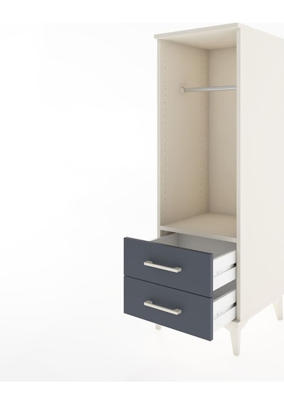 Hyperion Dolap Tek Raflı 2 Çekmeceli Tek Askılı 44x44x134 Ayt... Aytaşı