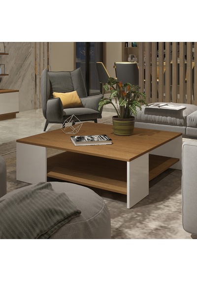 Decoraktiv Trendstyle 4s Mdf Tv Ünitesi Ve Orta Sehpa 2'li Set Ceviz - Beyaz